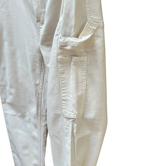 American Eagle‎ Stretch Cream Cargo Pants Lagenlook Boho Women's Size 2 - Picture 8 of 9